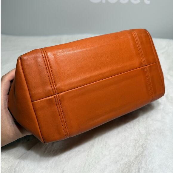 Vintage COACH Waverly Tangerine 4133 Costa Rica Top Handle Handbag - Picture 3 of 15